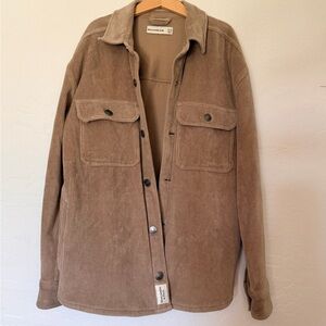 Abercrombie Kids Tan Corduroy Shirt Jacket Blazer Good condition